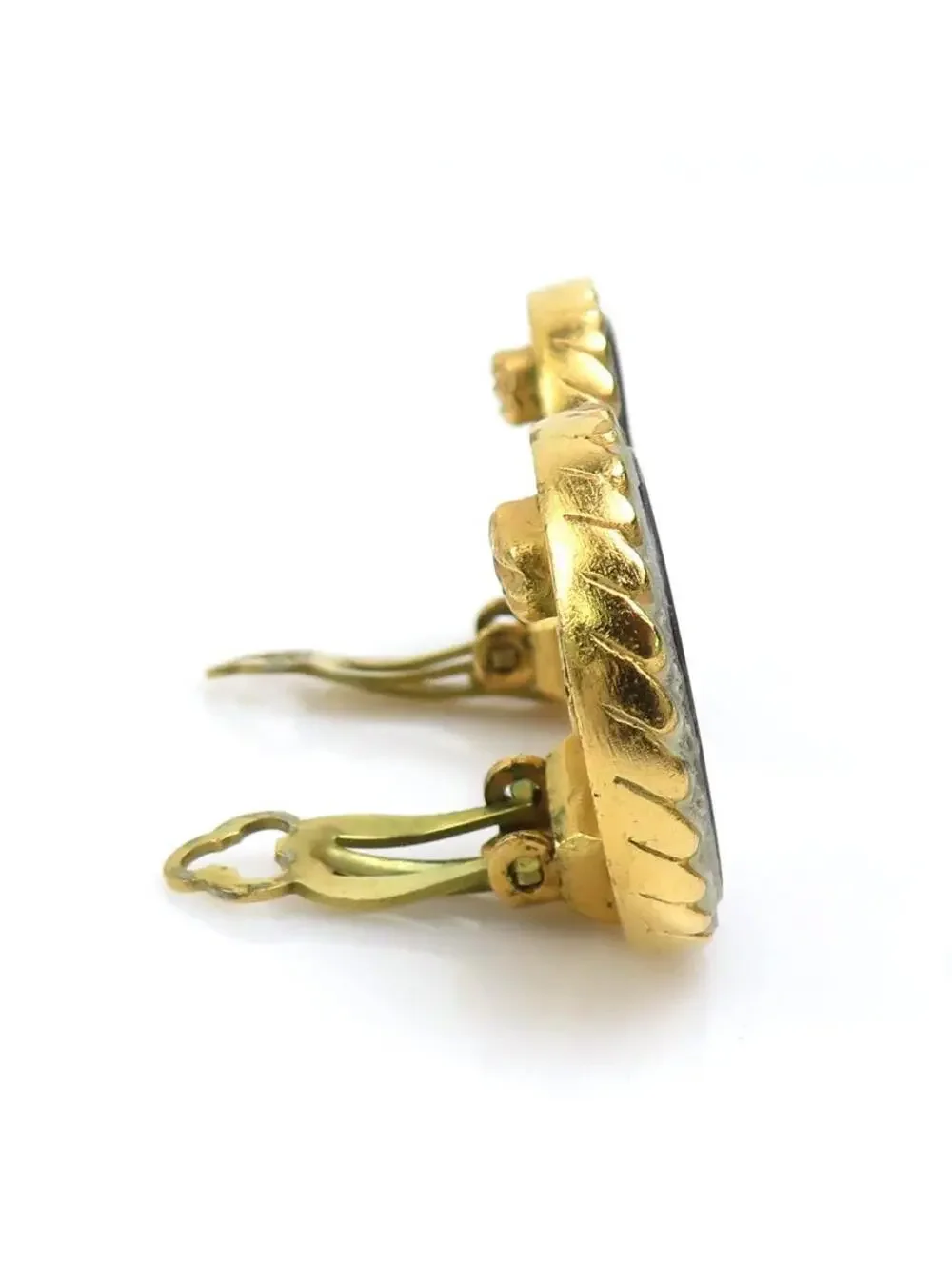 Auth Chanel Vintage Cc Logo Earrings #303083C29B